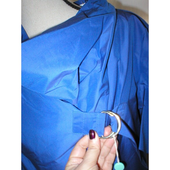 New Womens 8 NWT Designer Italy Victor & Rolf Blue Dress 44 Snaps Back Ruffles - Picture 5 of 12